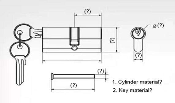 JW-LOCK Double-sided Lock Cylinder Customized