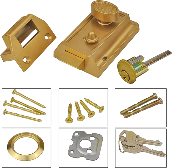 JW-LOCK Night Latch Lock Accessories Display 1 1