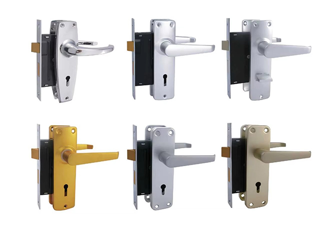 JW-LOCK Lever Door Handle Lock Set Product 4