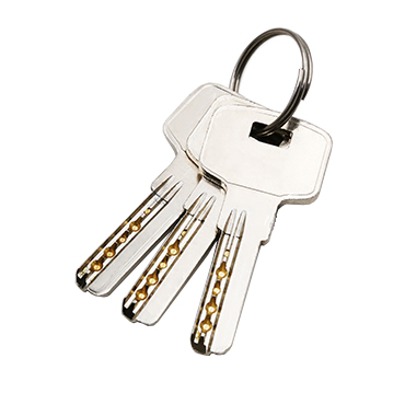 JW-LOCK Rim Lock 630-D 3 Brass Keys