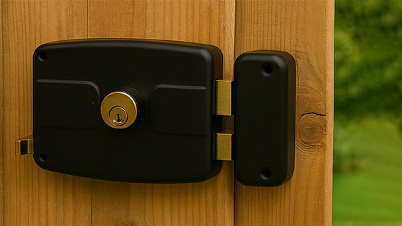 JW-LOCK Application of Rim Lock rd-03 in Wooden Door