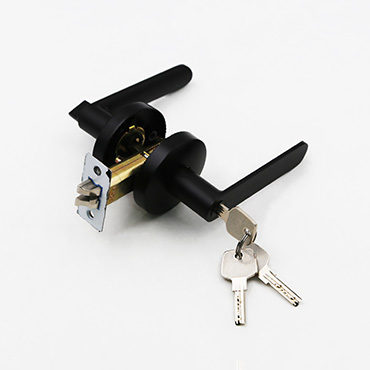 JW-LOCK Black Tubular Lever Lockset