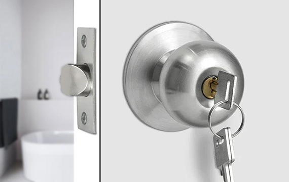 JW-LOCK Waterproof Stainless Steel Knob Lock for Bathroom