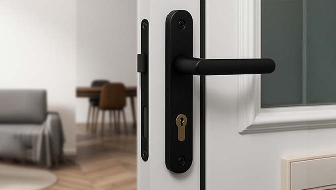 Apply RETICLE Aluminum Door Handle With Lock