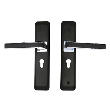 Black Aluminium Alloy Panel Door Handle for Bedroom