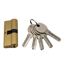 JW-LOCK 70mm Brass Lock Cylinder for 4 Round Dead Bolt Lock Body