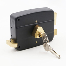 JW-LOCK Black Rim Lock 540