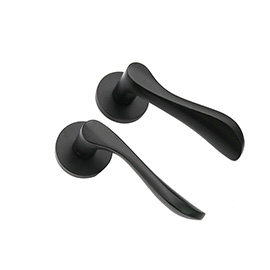 RETICLE Small Matt Black Cylinder Door Handle