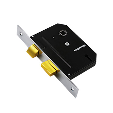 2 Lever Black Mortice Lock By Chrome-Plating
