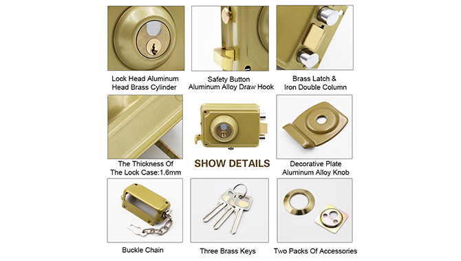 Factory Wholesale Complete Rim Lock Set-1