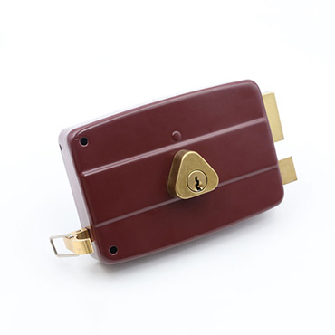 Garden Gate Deadbolt Rim Lock Red 105-140mm