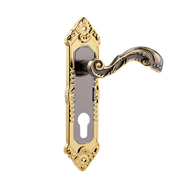 Black Nickel with Gold Handle Lock