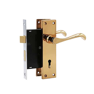 419 Gold Lever Lock Set