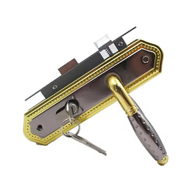 5845 Iron Plate Aluminium Handle Lock Set