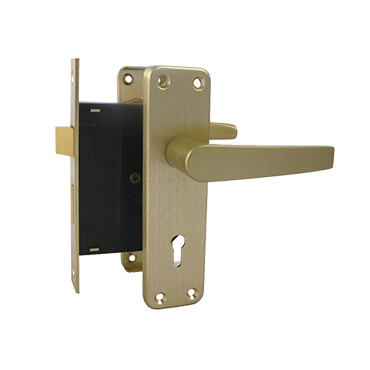 681 Gold Lever Lock Set