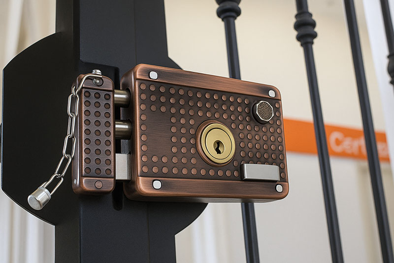 Deadbolt Rim Lock With Chain for Iron Door