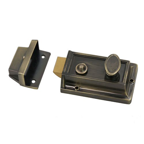 Antique Bronze Night Latch With Knob G-04