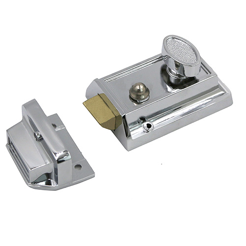 Bright Chrome Night Latch With Knob G-05