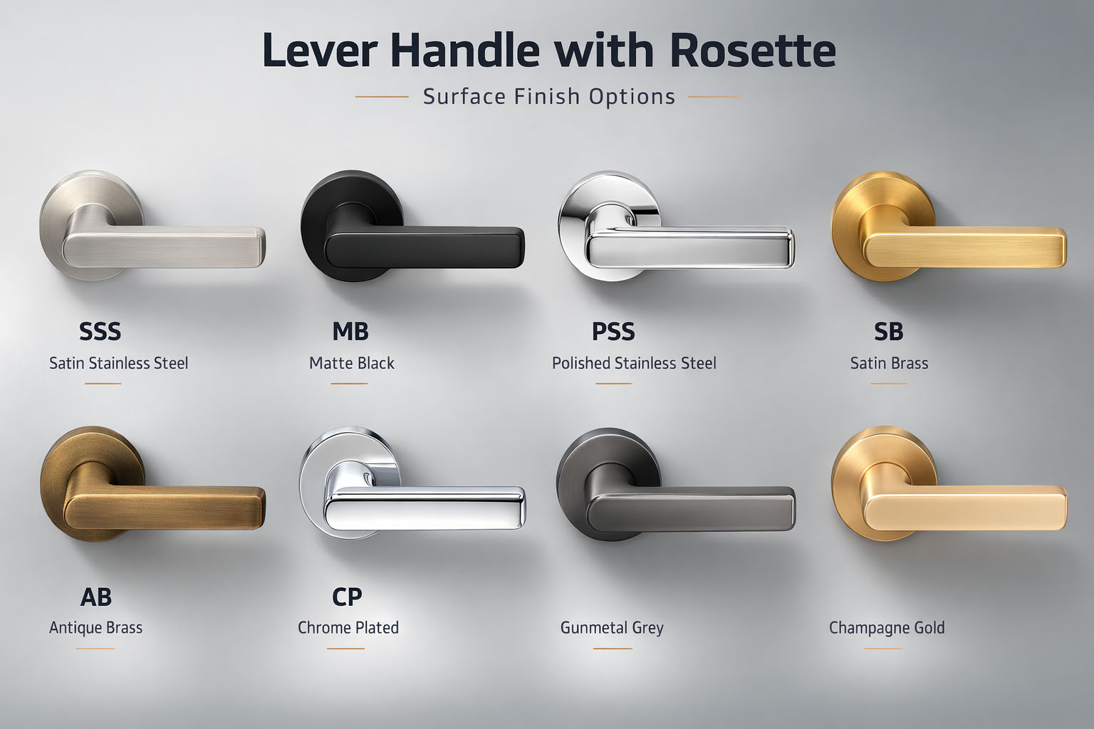 Finish by Electroplated Door Handle