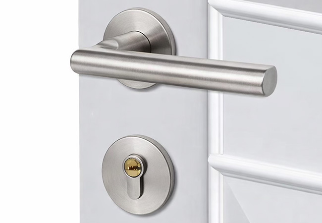 less Steel Lever Handle With Rosette Application 22