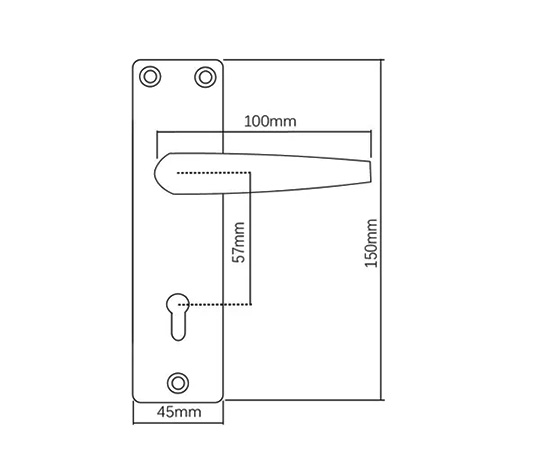 Drawings for Lever Handle with Plate 692