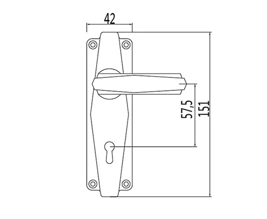 Drawings for Lever Handle with Plate 693