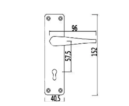 Drawings for Lever Handle with Plate 694