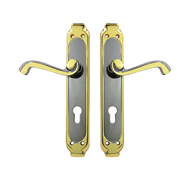 GP 85 Aluminum Door Handle with Plate for Wooden Door
