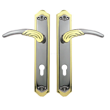 GP Aluminum Door Handle with Plate for Wooden Door
