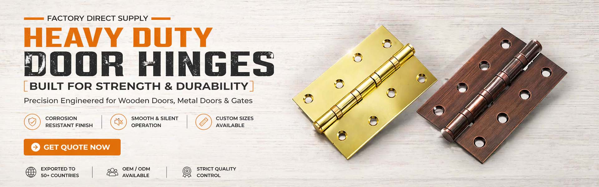 JW-LOCK Door Hinge for Wooden Banner