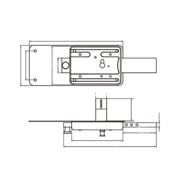 Custom Drawings for Heavy Duty Surface Mounted Deadbolt Rim Lock