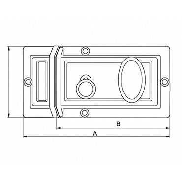 Custom Drawings for Night Latch Rim Lock