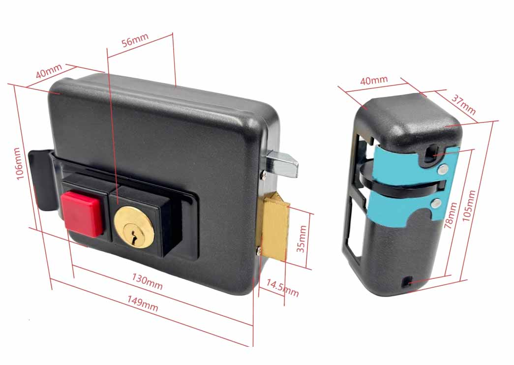 JW-LOCK Actual-size Drawing for Electric Lock