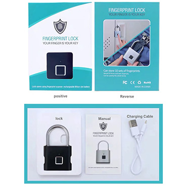 JW-LOCK Custom Packaging for Fingerprint Padlocks