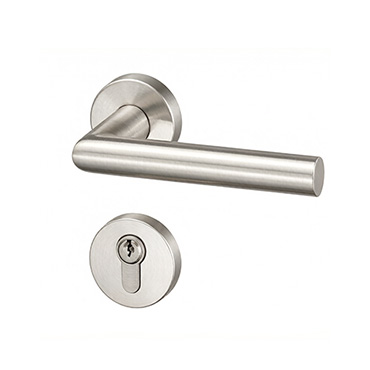 JW-LOCK Lever Door Handles on Rose SS4