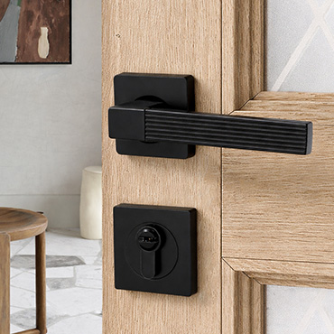 JW-LOCK Rosette Door Handles Black