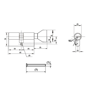 JW-LOCK Thumbturn Lock Cylinder Dimensional Drawing-1