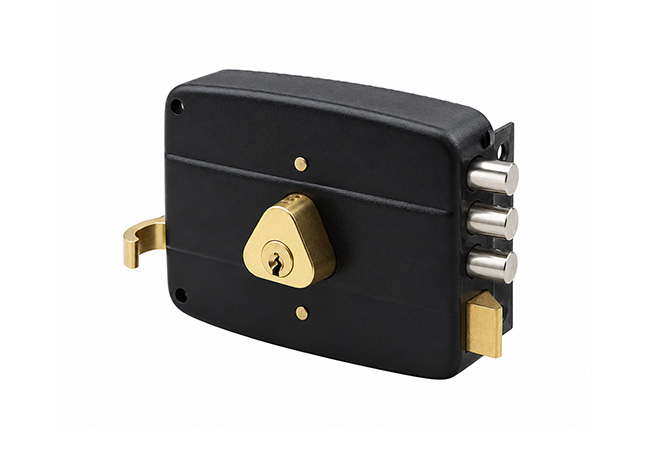 JW-LOCK 120mm Black Rim Lock 540-3M-1
