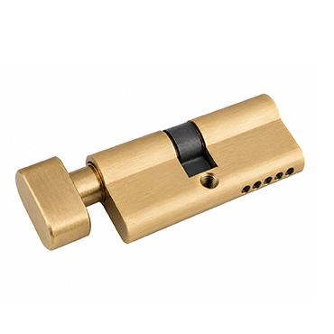 JW-LOCK 35 35mm Thumb Turn Euro Cylinder Lock Brushed Brass