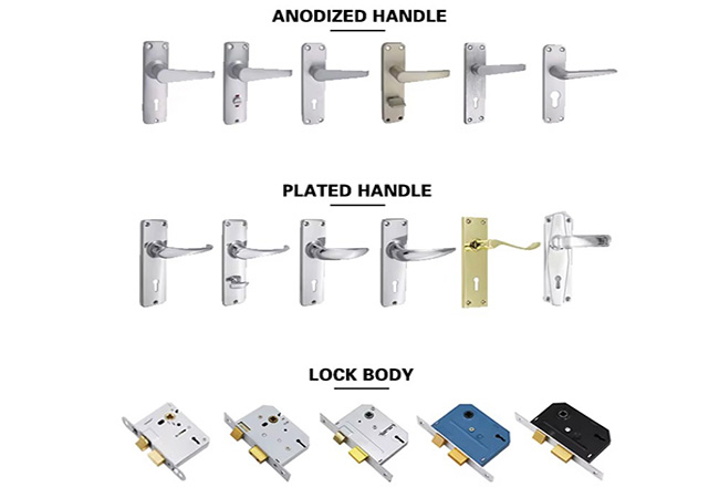 JW-LOCK Lever Mortice Lockset with Handle and Locks