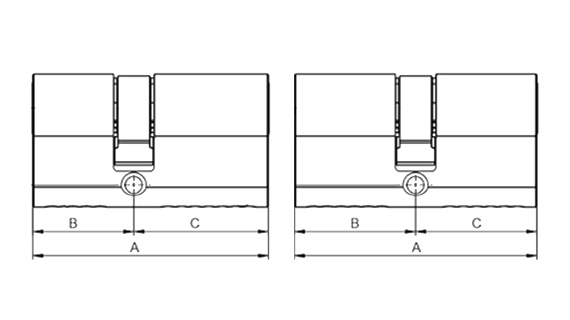 JW-LOCK The Lengths of the Two Sides Are Not Necessarily Equal from Double Lock Cylinder